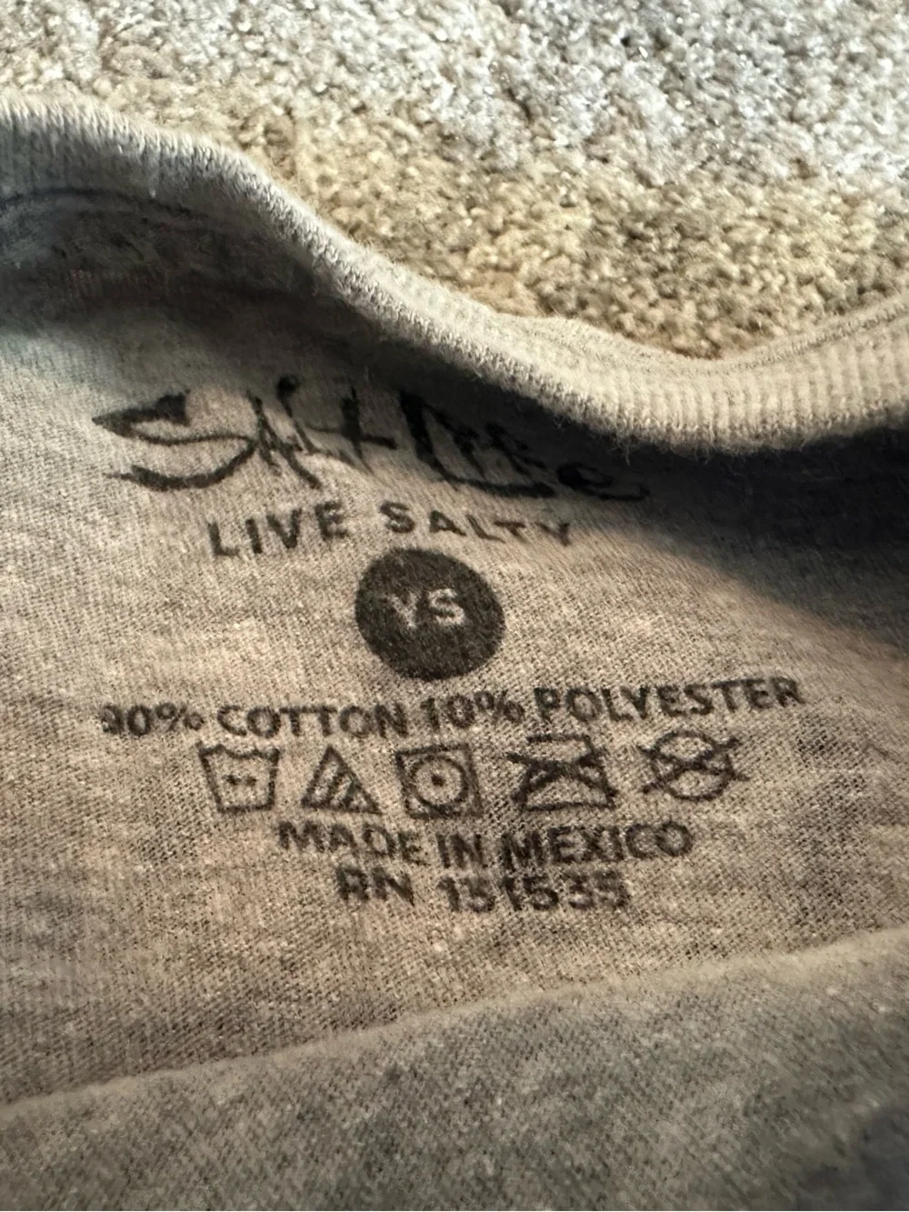 Salt Life Heather Gray Short Sleeve Logo Tee